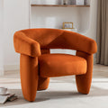 Orange Velvet Accent Chair