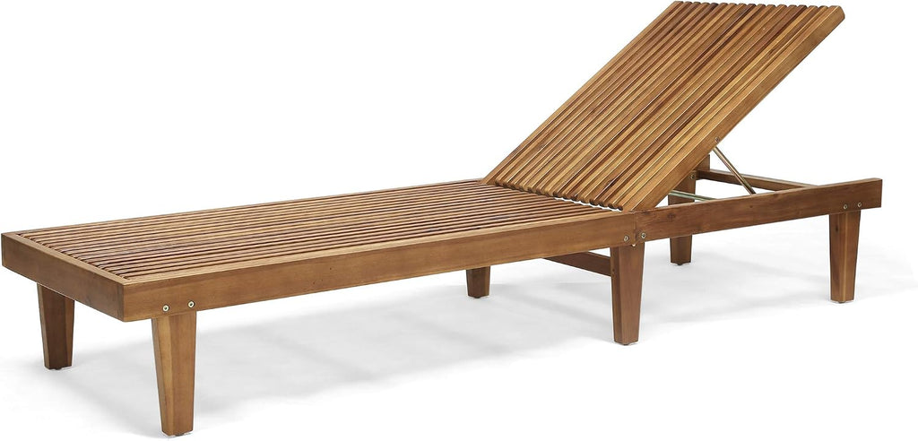 Teak Wood Patio Chaise Lounge