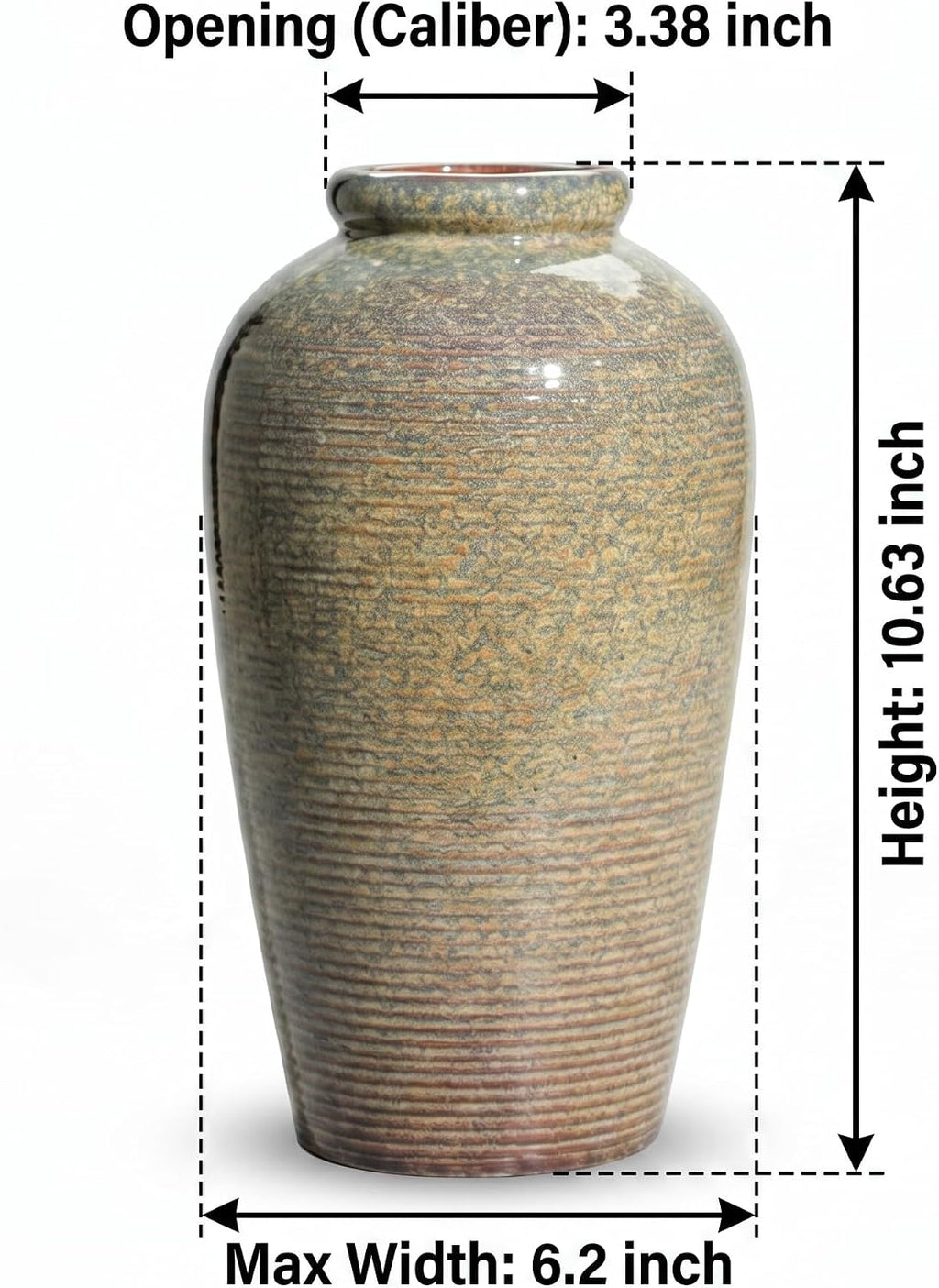 Brown Farmhouse Ceramic Vase