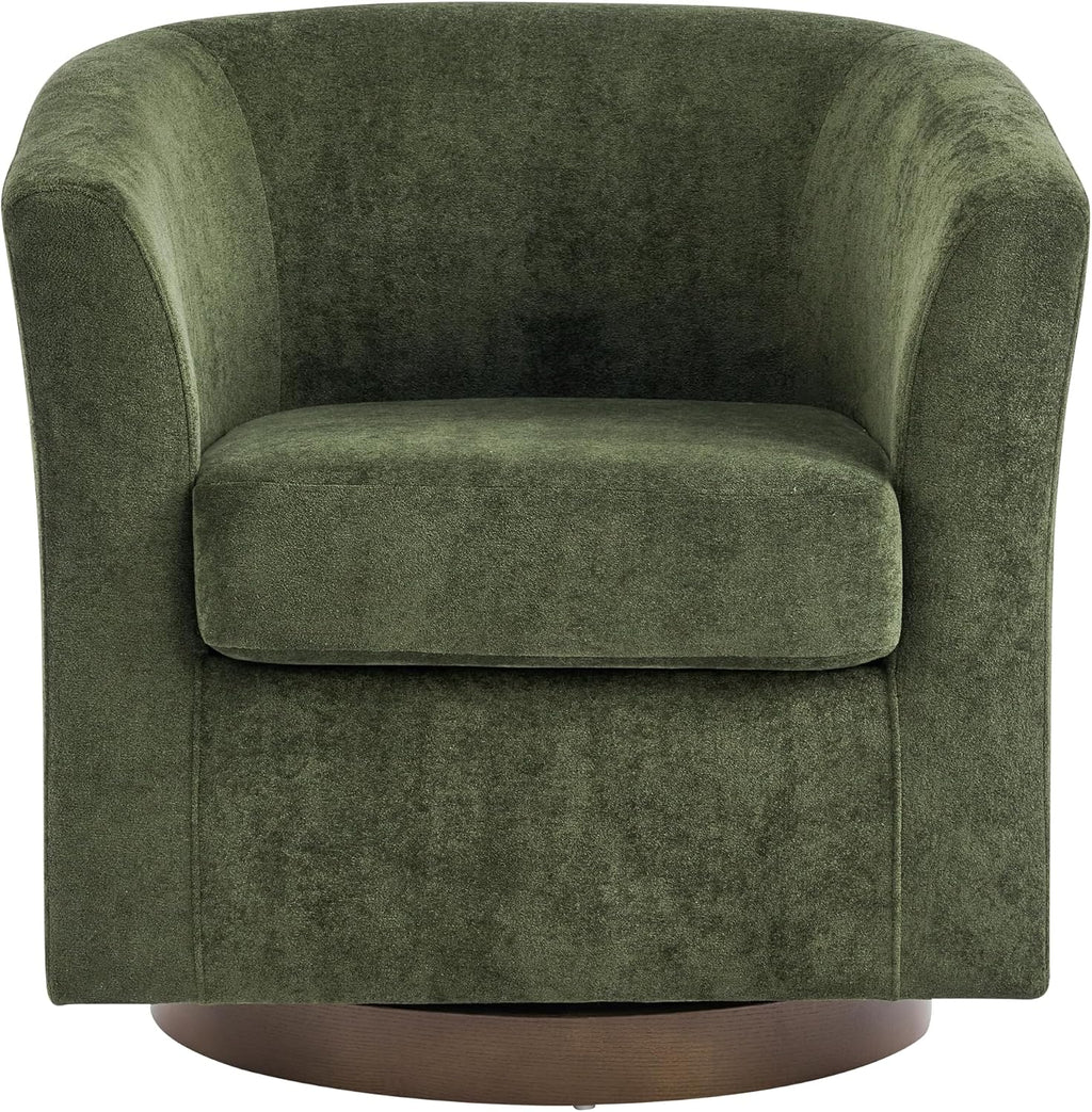 Olive Velvet Swivel Chair